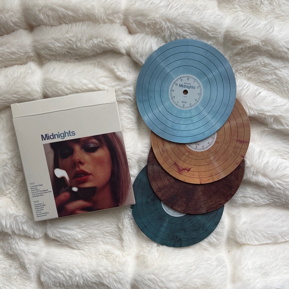 Taylor Swift Midnights Vinyl Coasters